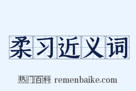 柔习近义词是什么意思的图片